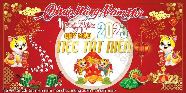 file vector cdr tat nien nam moi chuc mung xuan moi quy mao